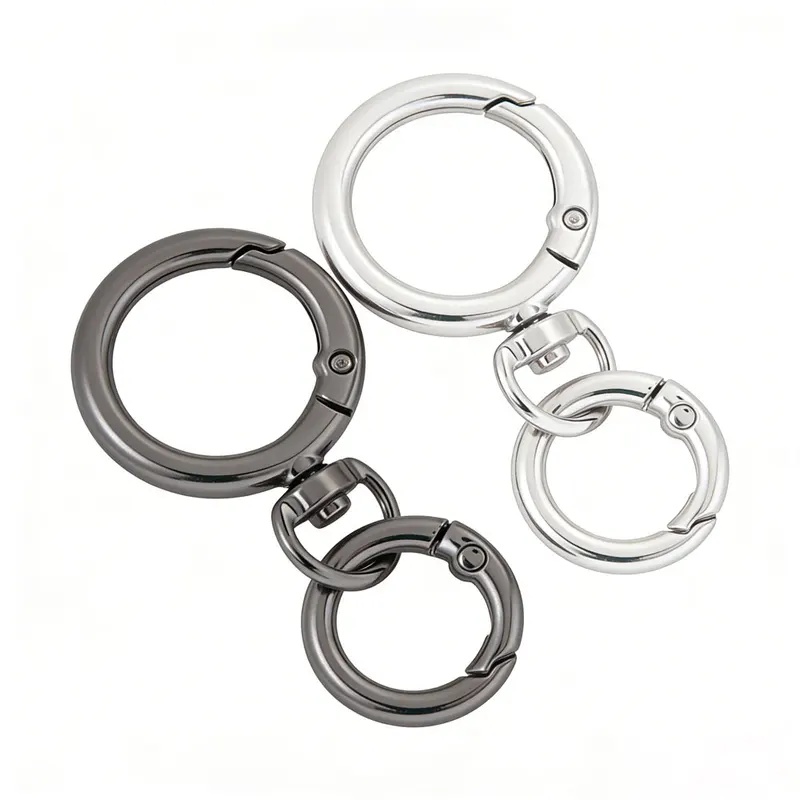 Circle Hook Set - 2Sets Round Spring Snap Carabiner Clip