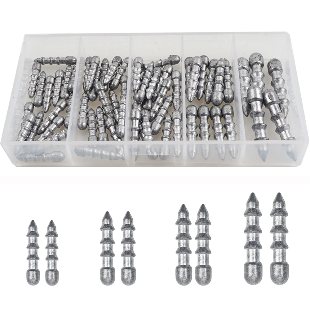 Fishing Equipment For Trout - 60PCS Nail weights Worm Fishing sinkers