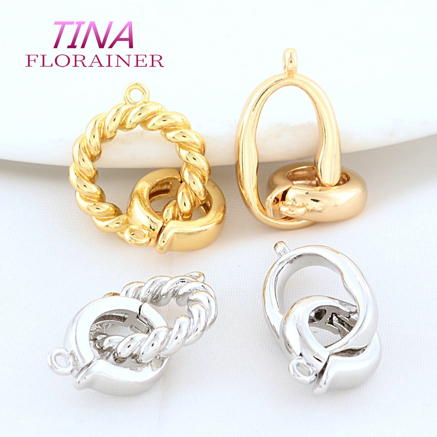 Circle Hook Set - 30MM 28MM 18K Gold Color Brass