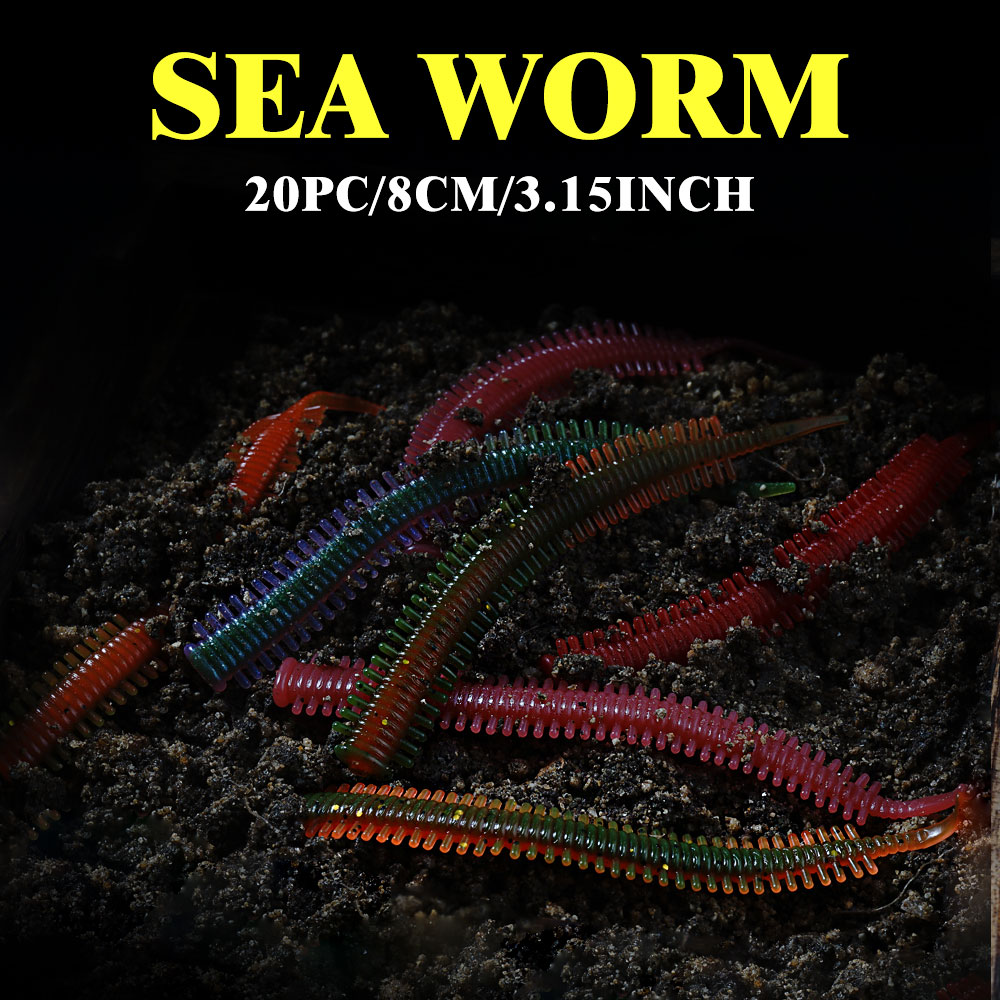 SUNMILE 10pcs Sand Worm Lures  - Fishing Equipment For Trout 评论和价格
