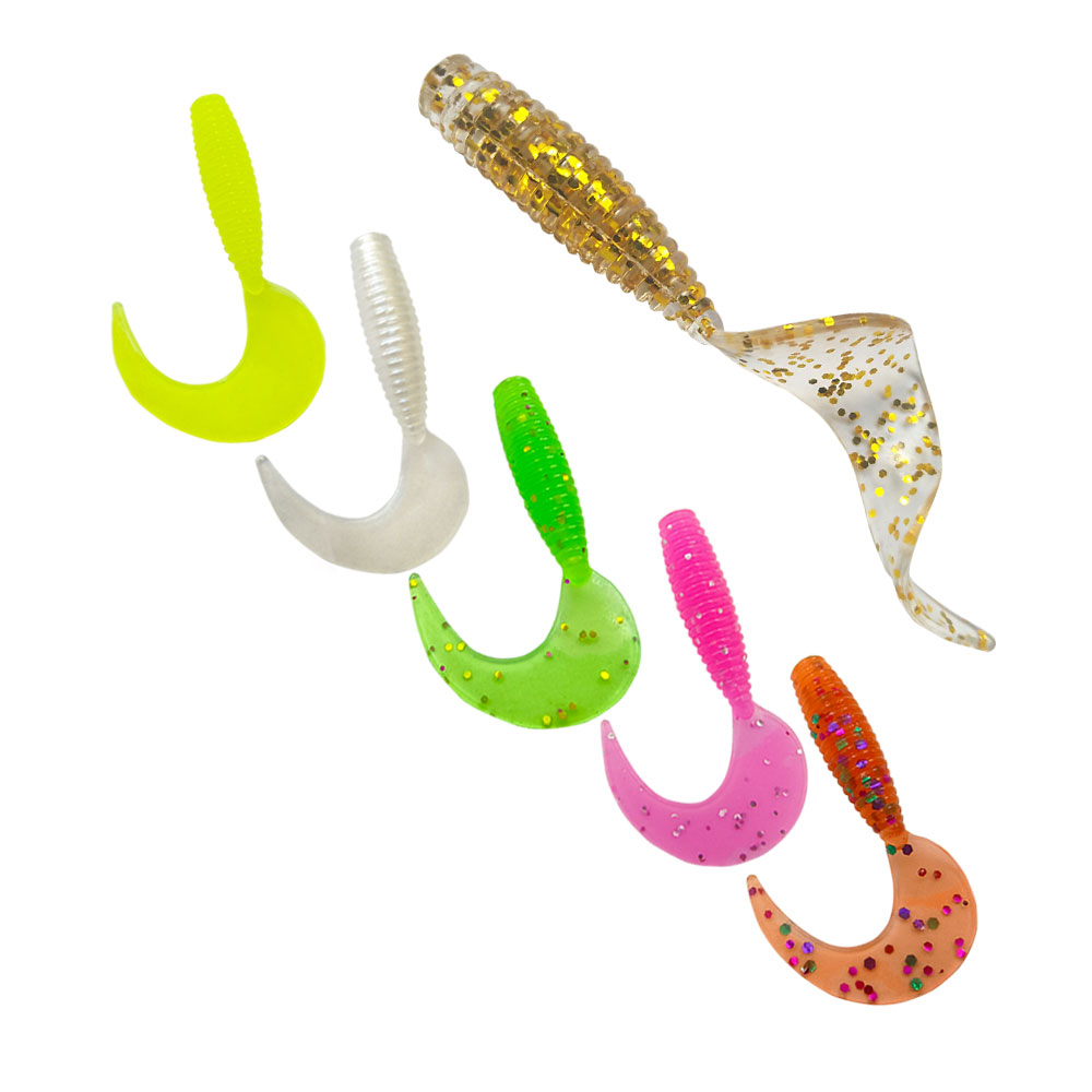 50Pcs Curved Tail Soft Lure 3. - Fishing Equipment For Trout 评论和价格