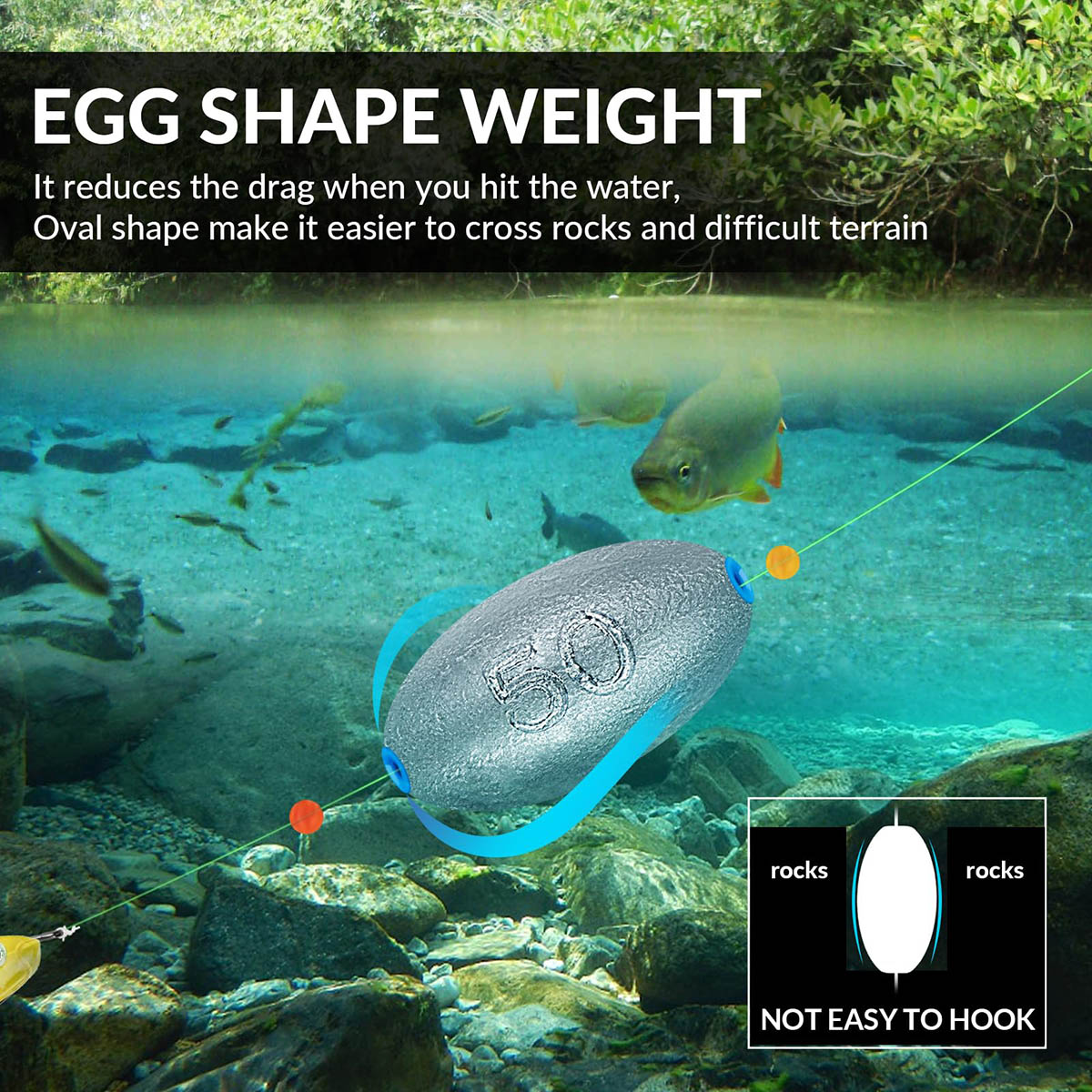Egg Fishing Sinkers Weights As - Fishing Equipment Set 评论和价格
