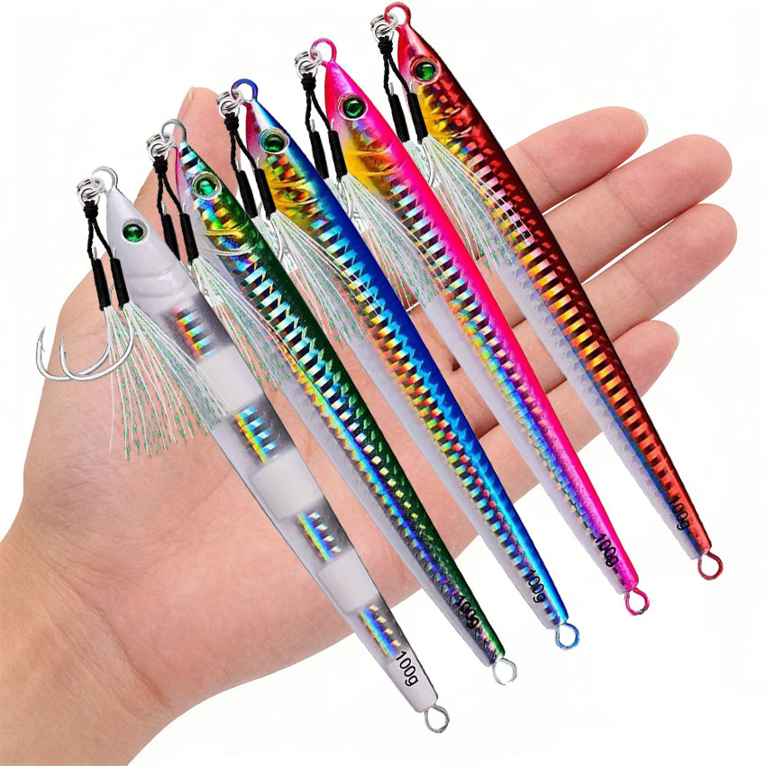 Cast Metal Jig Fishing Lure 5P - Fishing Equipment For Trout 评论和价格