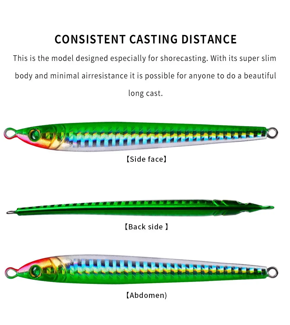 Cast Metal Jig Fishing Lure 5P - Fishing Equipment For Trout 评论和价格