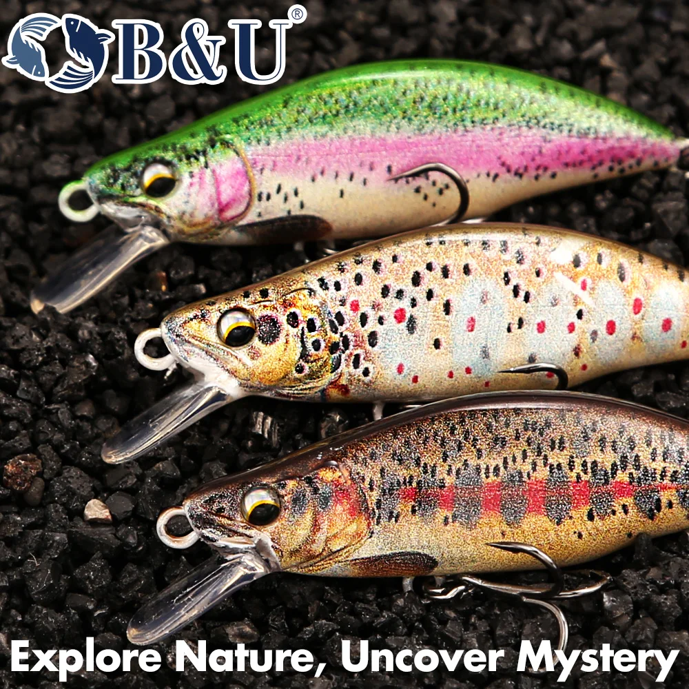 B&U Trout Pattern Hard Bait Si - Fishing Equipment For Trout 评论和价格