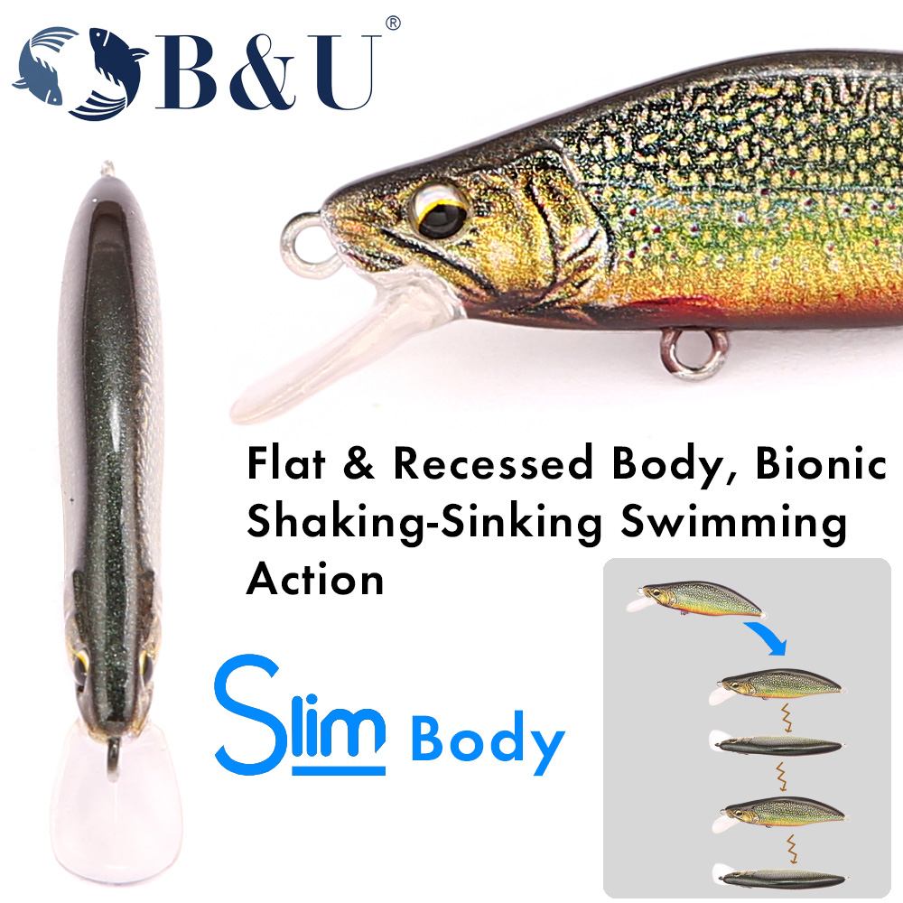 B&U Trout Pattern Hard Bait Si - Fishing Equipment For Trout 评论和价格
