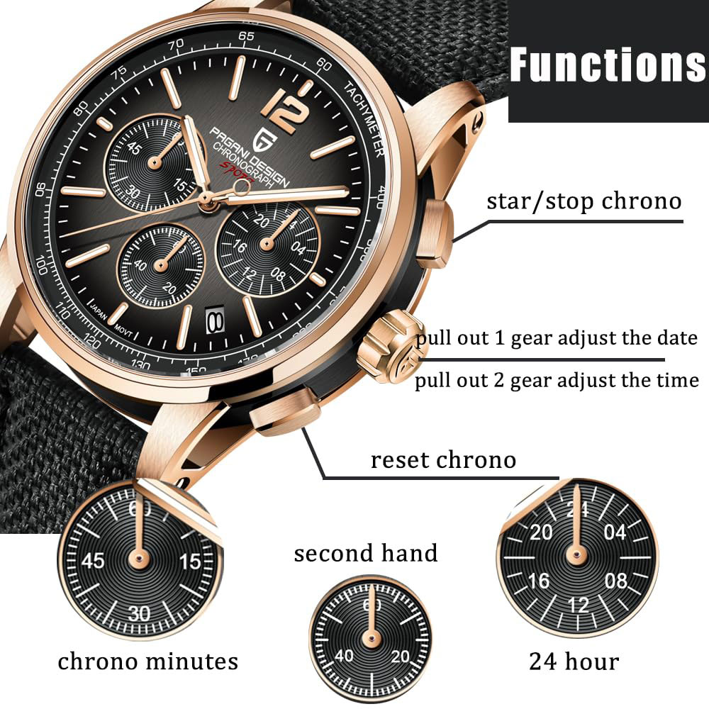 PAGANI DESIGN New Mens Watch 4 - Circle Hook Set 评论和价格