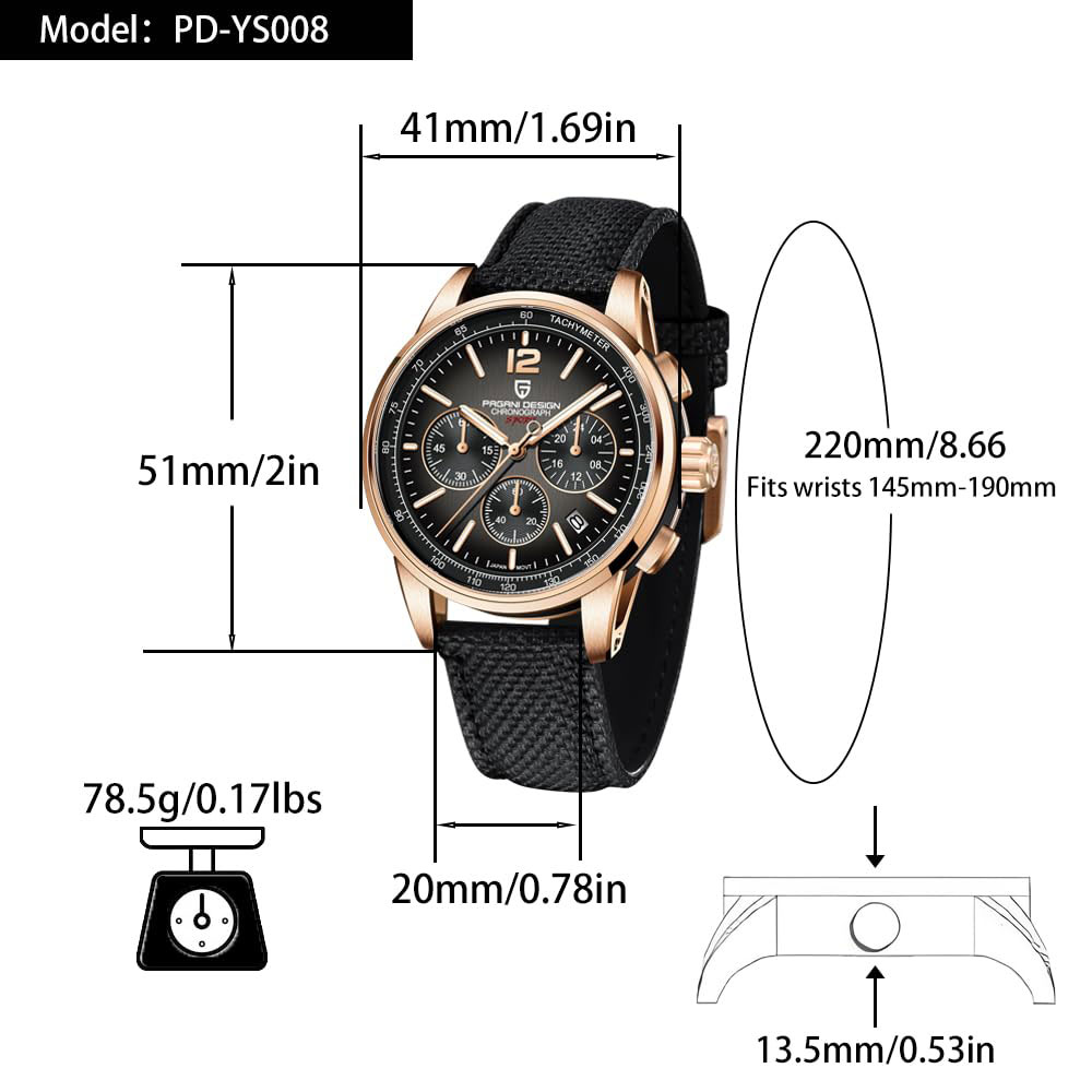 PAGANI DESIGN New Mens Watch 4 - Circle Hook Set 评论和价格