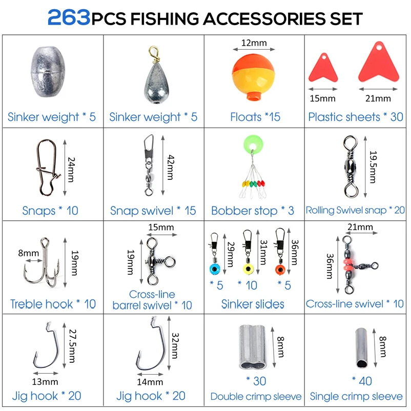 263pcs Outdoor Fishing Accesso - Fishing Equipment Set 评论和价格