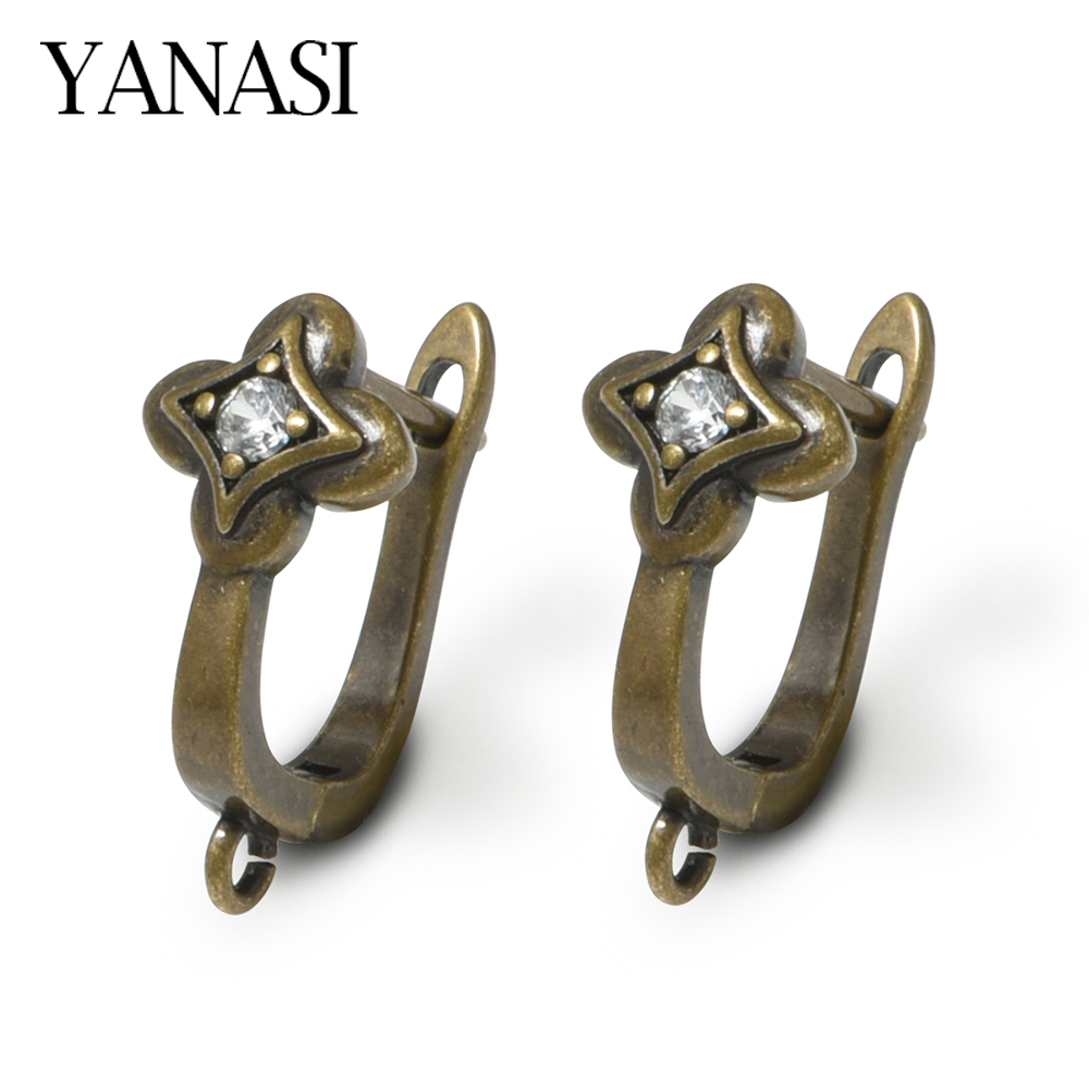 NEW 1 Pair Antique Bronze Bras - Circle Hook Set 评论和价格