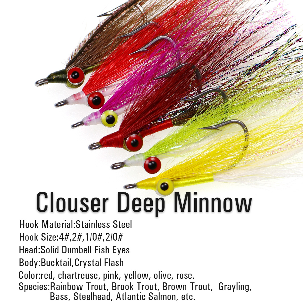 Wifreo 3pcs/6pcs Bucktail Clou - Fishing Equipment For Trout 评论和价格