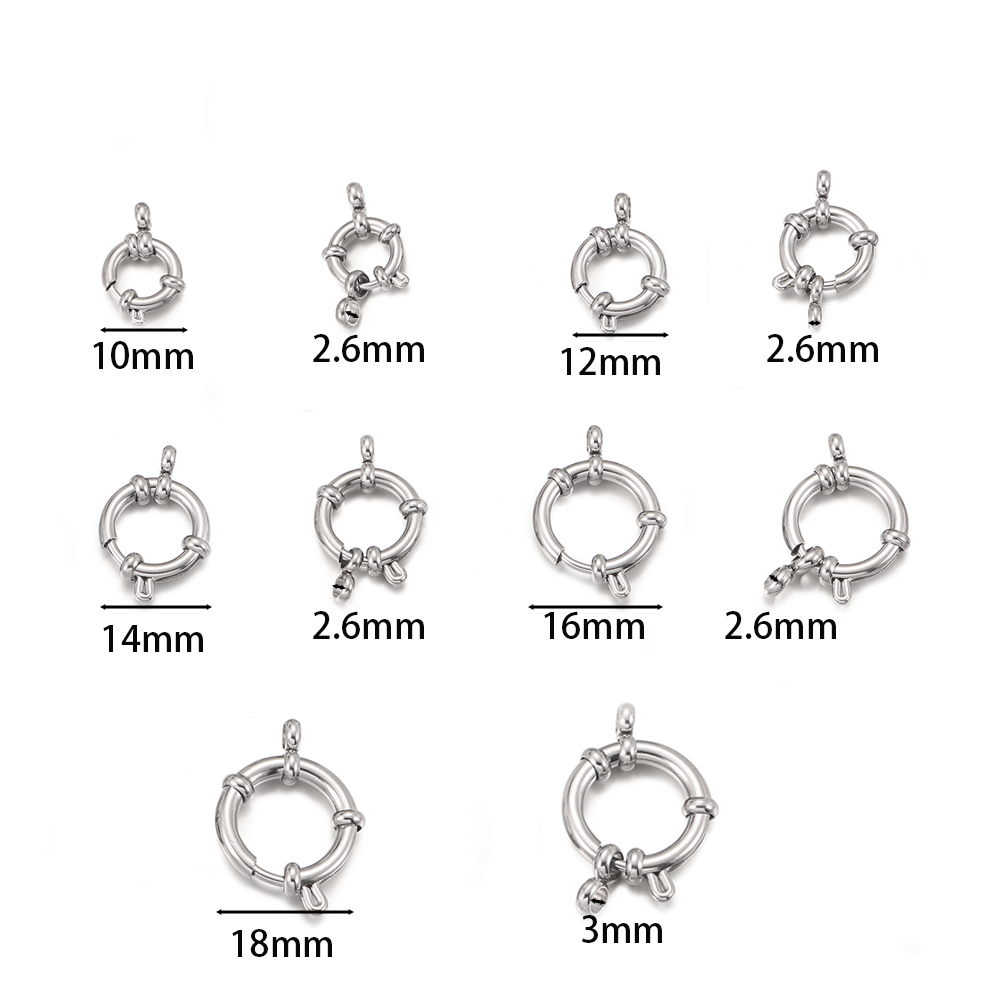 2pcs Stainless Steel Round Spr - Circle Hook Set 评论和价格