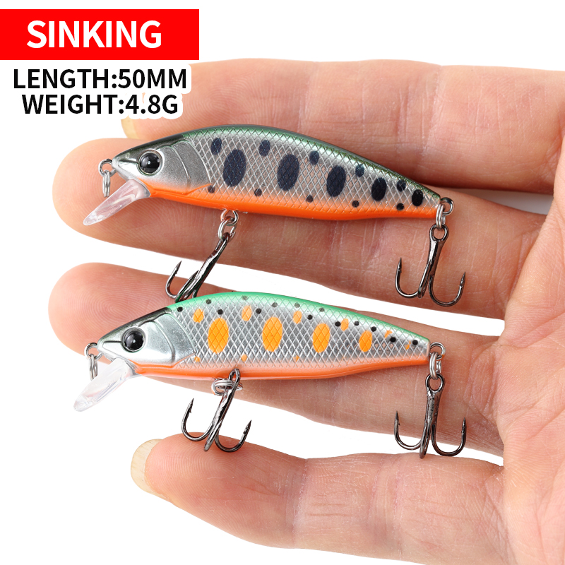 5cm4.8g Sinking Minnow Fishing - Fishing Equipment For Trout 评论和价格