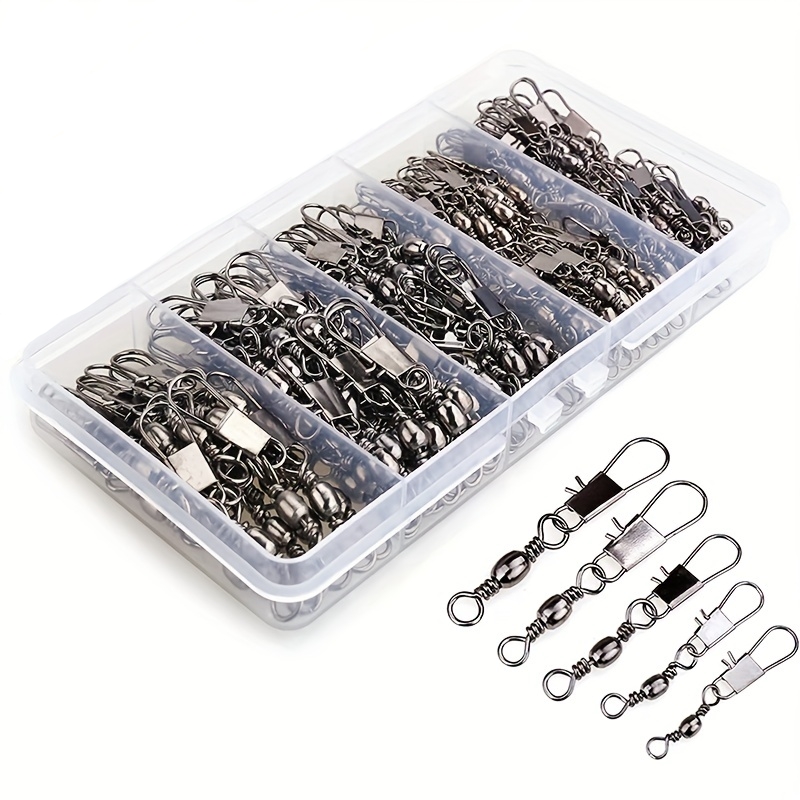 50/200pcs Barrel Snap Swivel F - Fishing Equipment Set 评论和价格