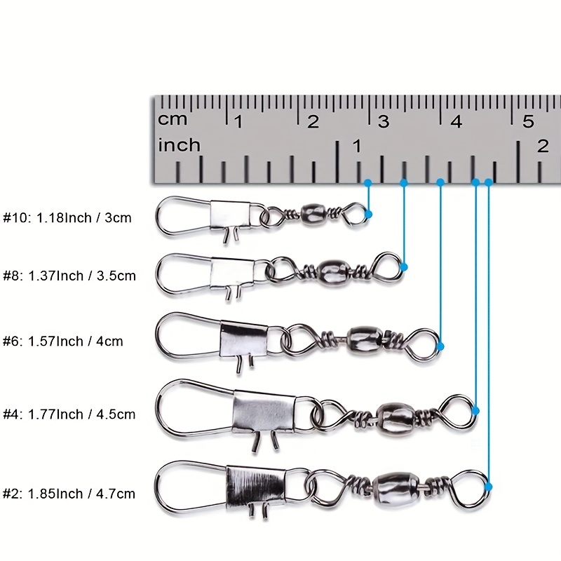 50/200pcs Barrel Snap Swivel F - Fishing Equipment Set 评论和价格