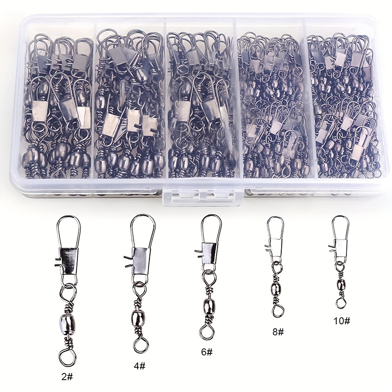50/200pcs Barrel Snap Swivel F - Fishing Equipment Set 评论和价格