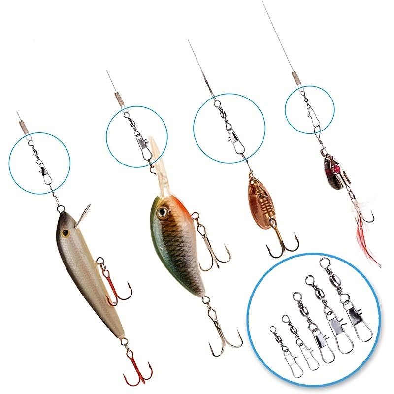 50/200pcs Barrel Snap Swivel F - Fishing Equipment Set 评论和价格
